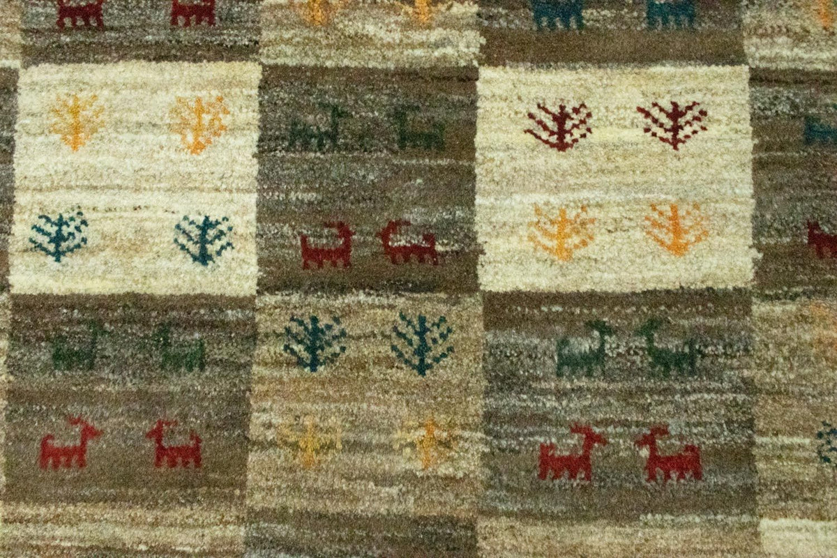 Gabbeh-tæppe - Persisk - 149 x 101 cm - farvet