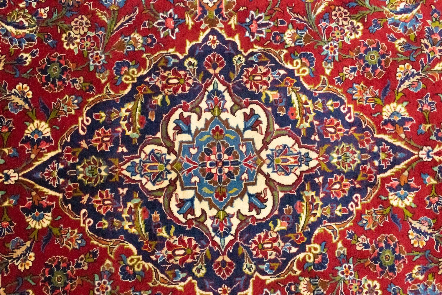 Persisk tæppe - Keshan - 350 x 245 cm - rød