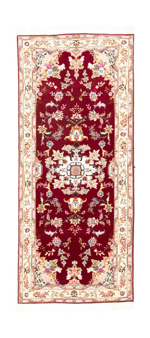 Løber Persisk tæppe - Tabriz - Royal - 202 x 81 cm - rød