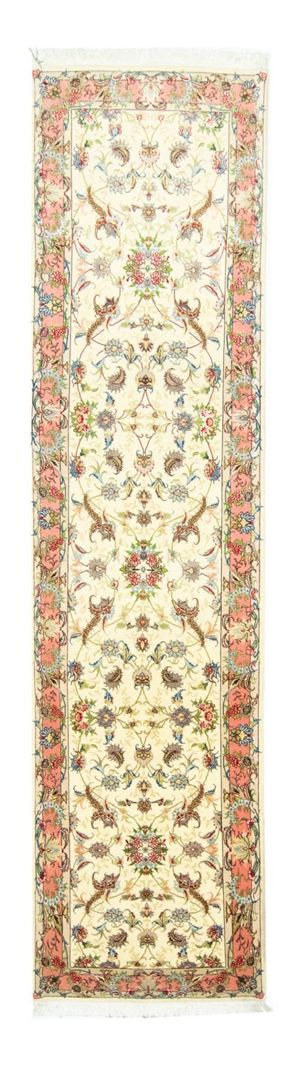 Løber Persisk tæppe - Tabriz - Royal - 317 x 78 cm - beige
