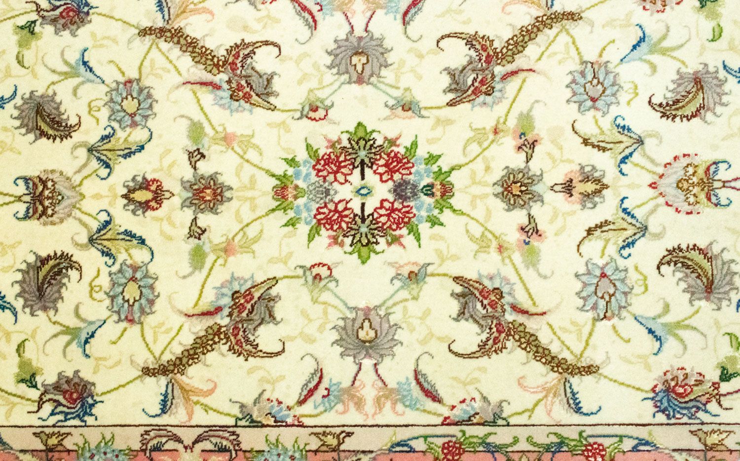 Løber Persisk tæppe - Tabriz - Royal - 317 x 78 cm - beige