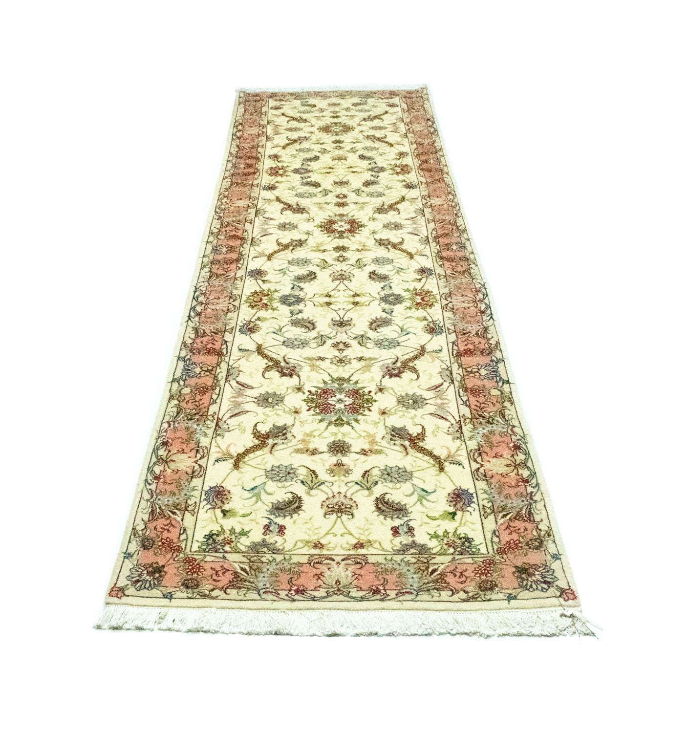 Løber Persisk tæppe - Tabriz - Royal - 317 x 78 cm - beige