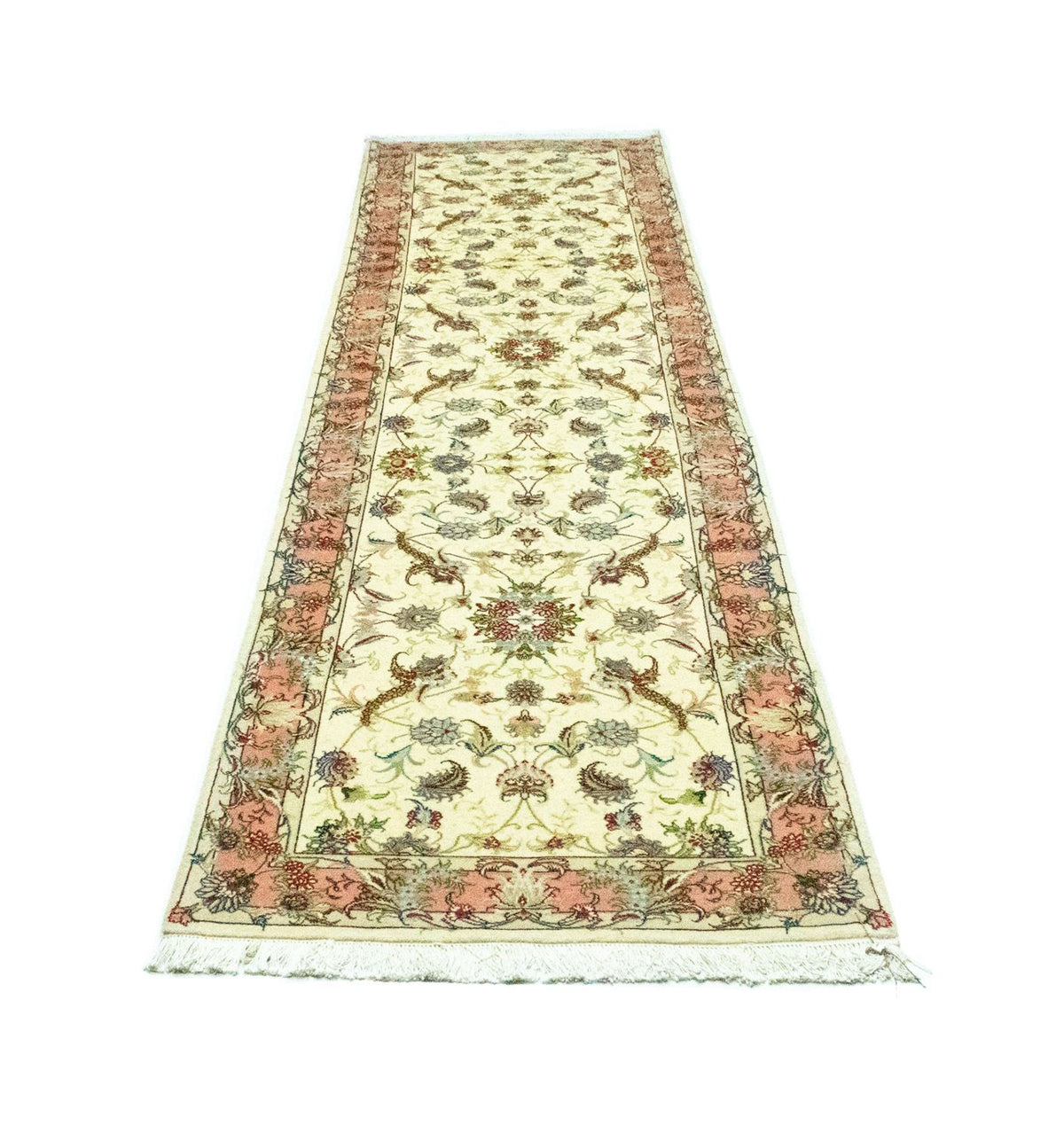 Løber Persisk tæppe - Tabriz - Royal - 317 x 78 cm - beige