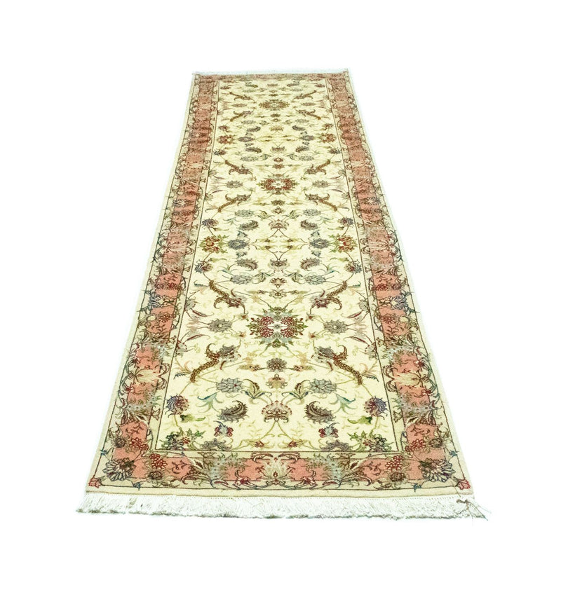 Løber Persisk tæppe - Tabriz - Royal - 317 x 78 cm - beige