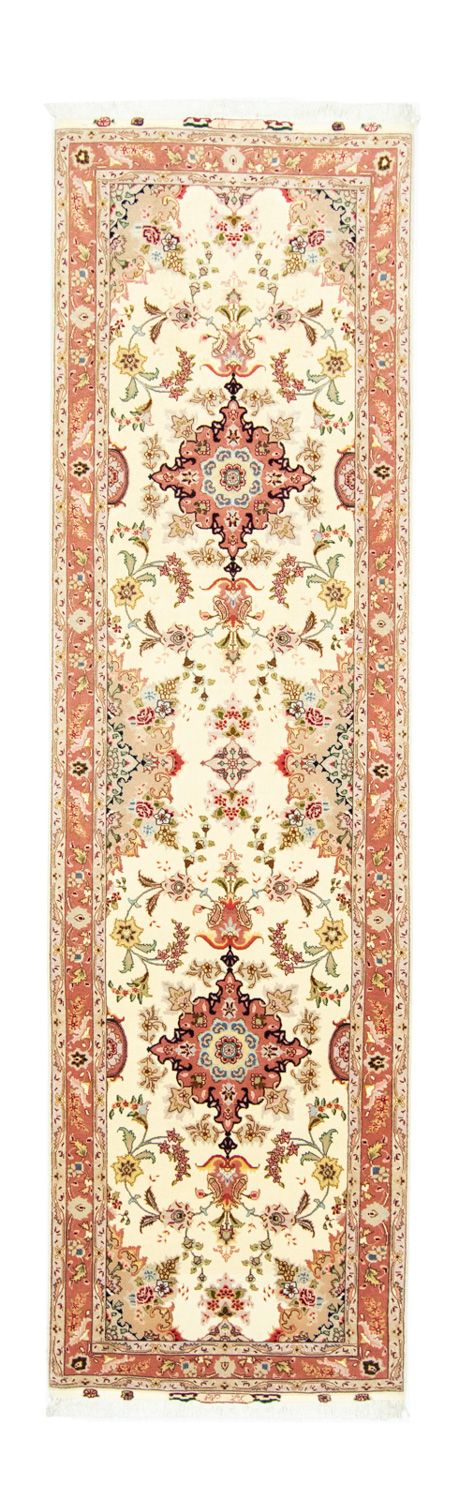 Løber Persisk tæppe - Tabriz - Royal - 313 x 84 cm - beige