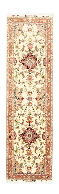 Løber Persisk tæppe - Tabriz - Royal - 313 x 84 cm - beige