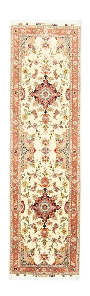 Løber Persisk tæppe - Tabriz - Royal - 313 x 84 cm - beige