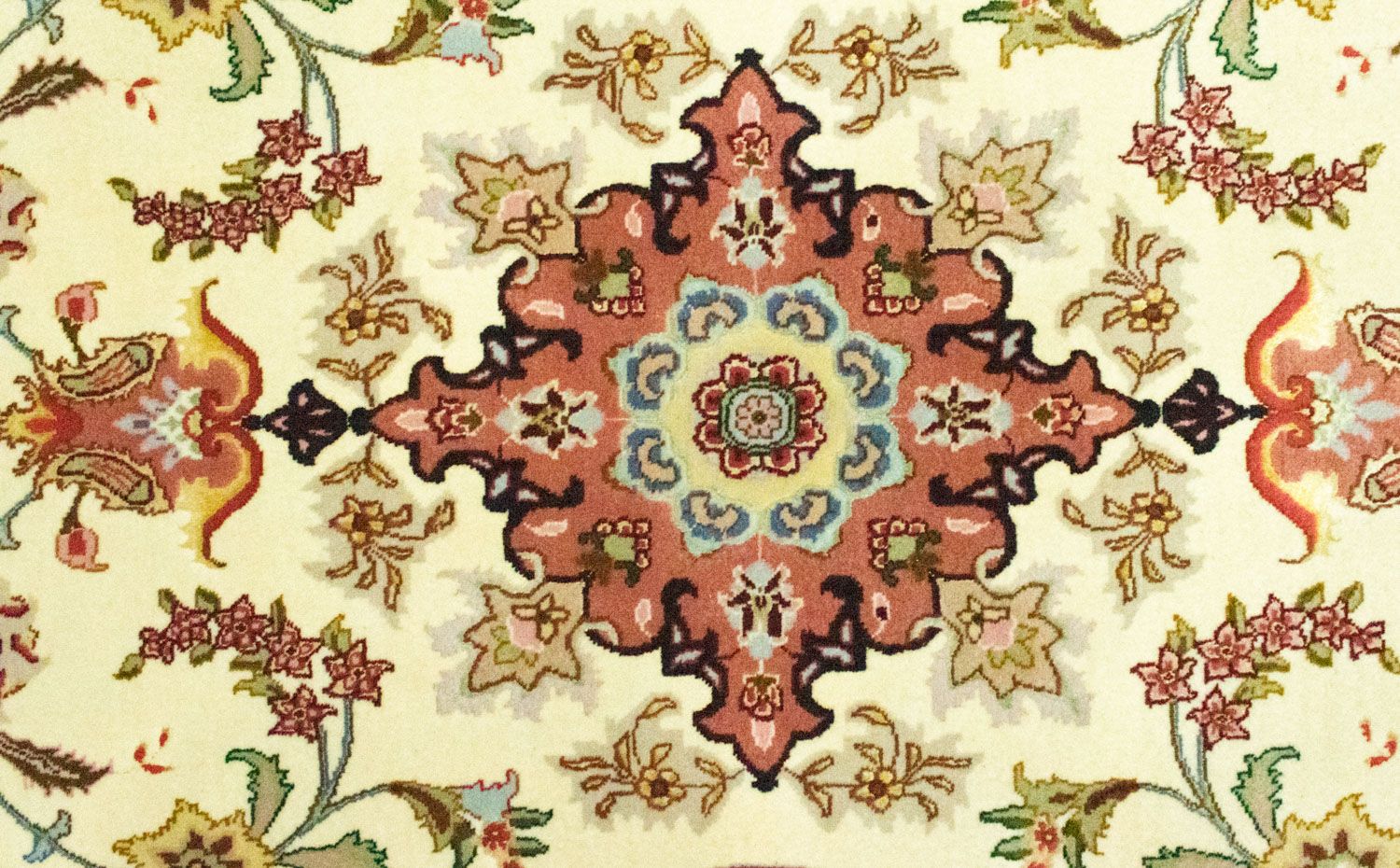 Løber Persisk tæppe - Tabriz - Royal - 313 x 84 cm - beige