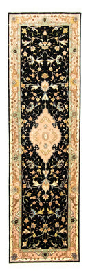 Løber Persisk tæppe - Tabriz - Royal - 294 x 85 cm - sort