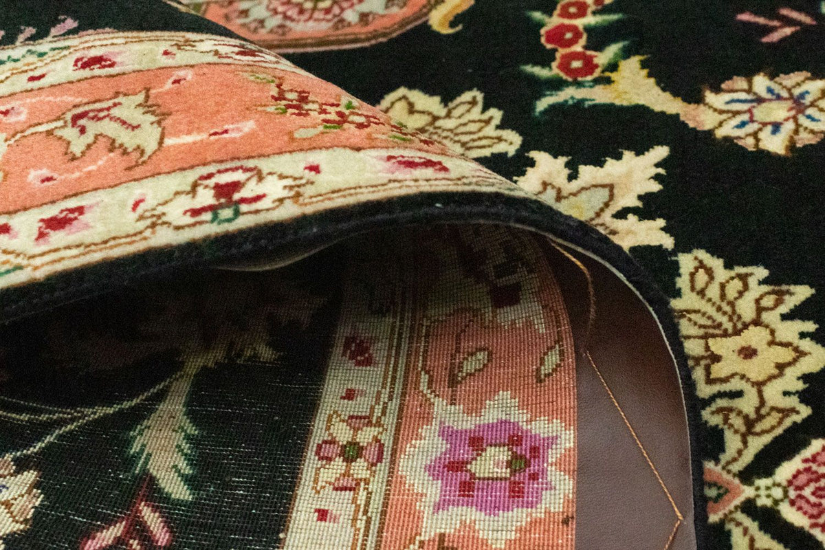 Løber Persisk tæppe - Tabriz - Royal - 215 x 83 cm - sort