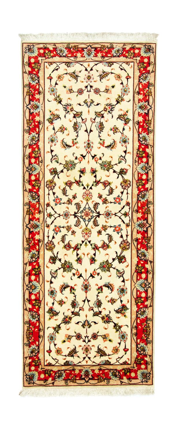 Løber Persisk tæppe - Tabriz - Royal - 210 x 80 cm - beige