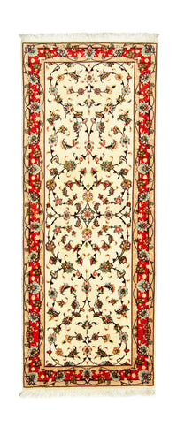 Løber Persisk tæppe - Tabriz - Royal - 210 x 80 cm - beige