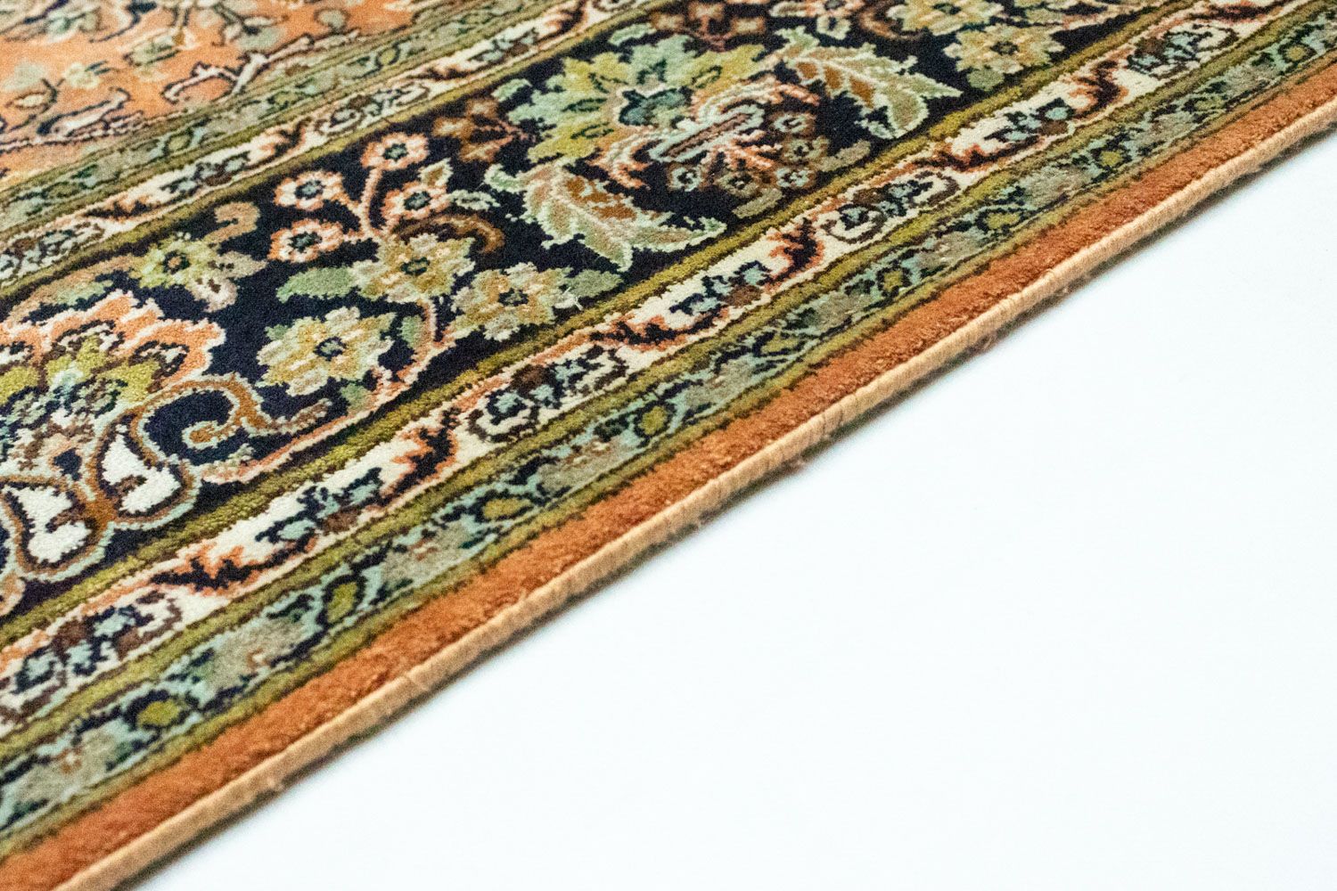 Silketæppe - Kashmir Silk - 181 x 130 cm - rust