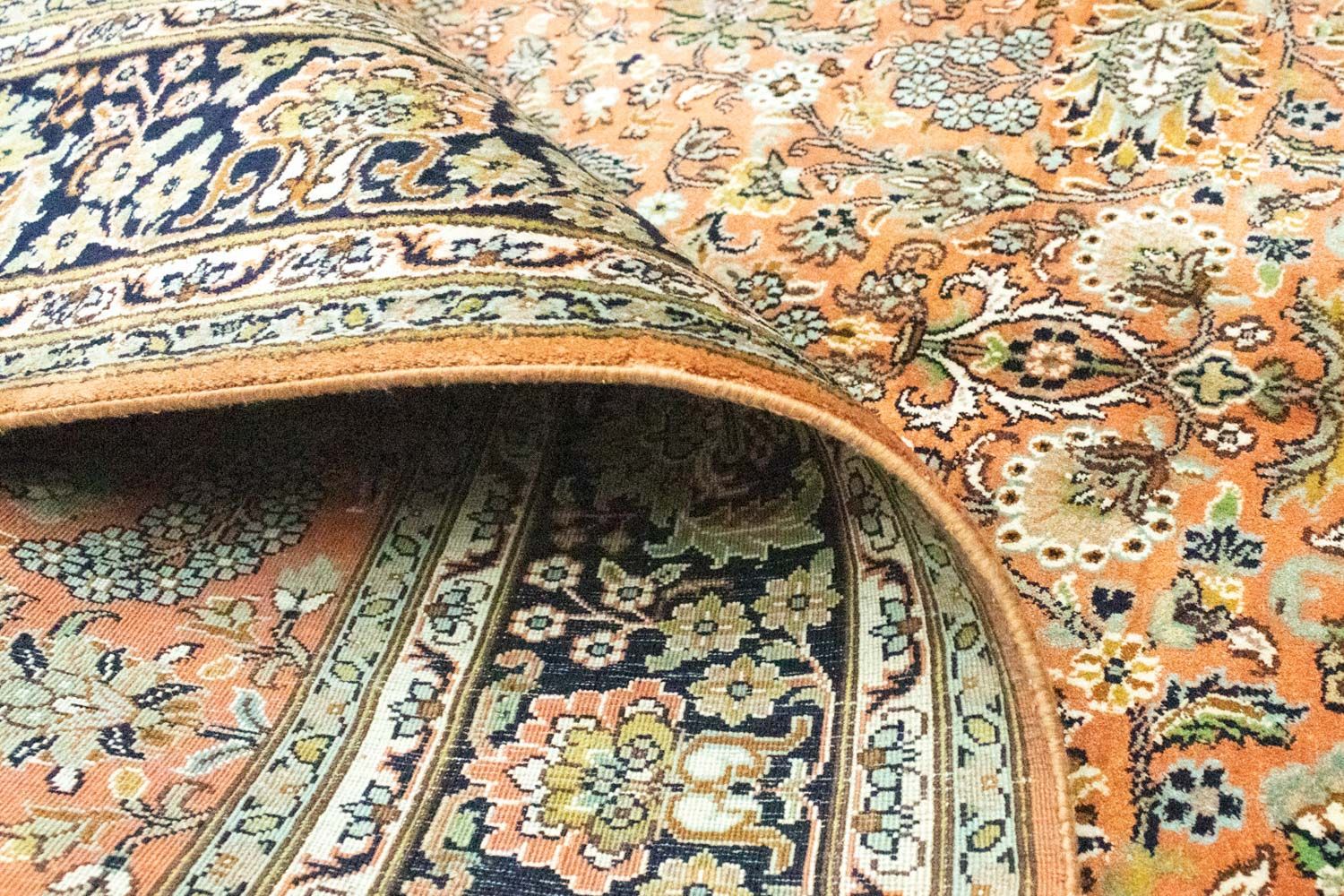 Silketæppe - Kashmir Silk - 181 x 130 cm - rust