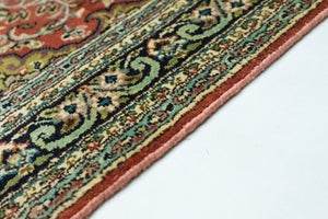 Silketæppe - Kashmir Silk - 94 x 64 cm - laks