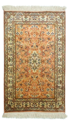 Silketæppe - Kashmir Silk - 95 x 61 cm - rust