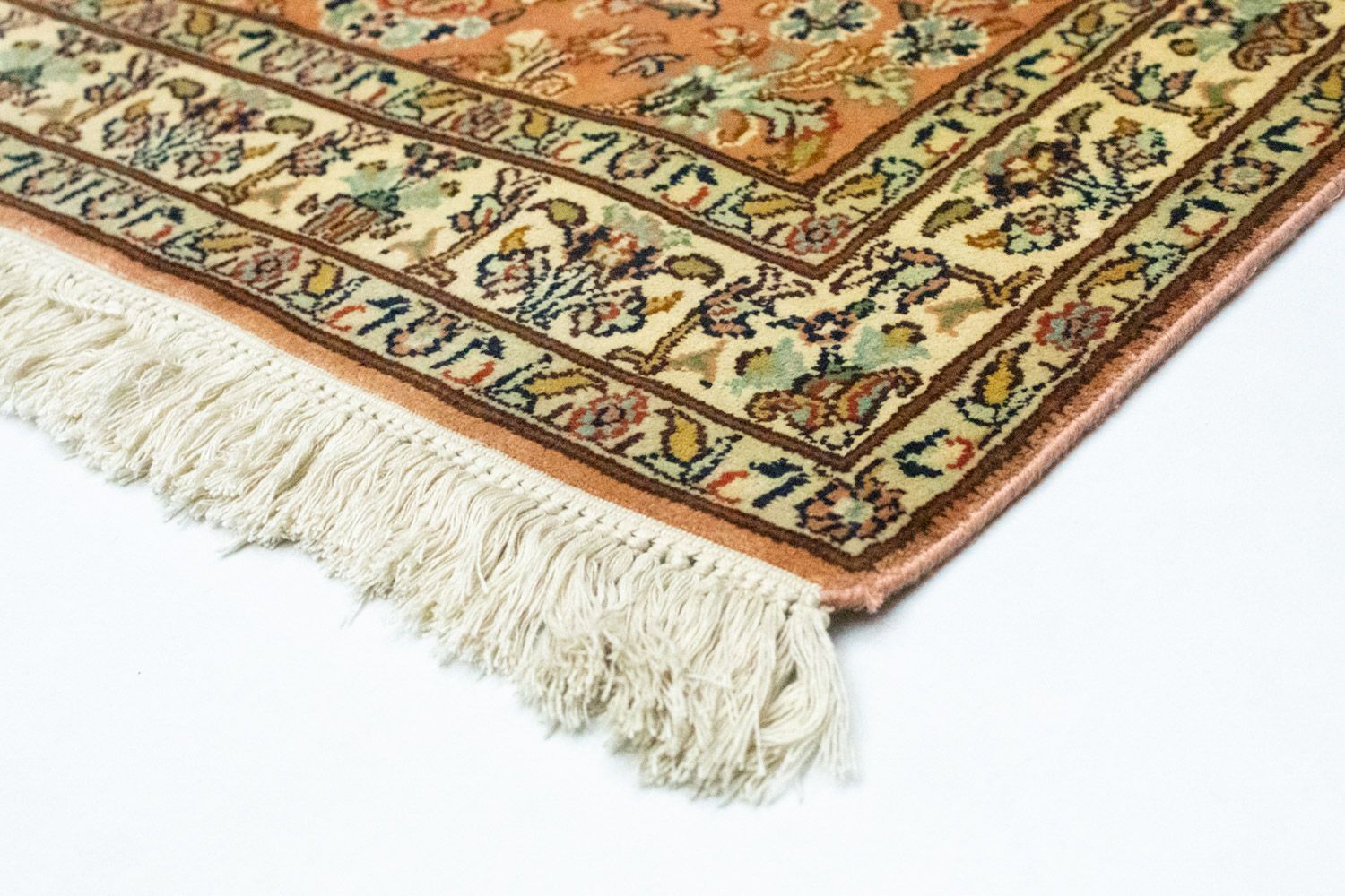 Silketæppe - Kashmir Silk - 95 x 61 cm - rust
