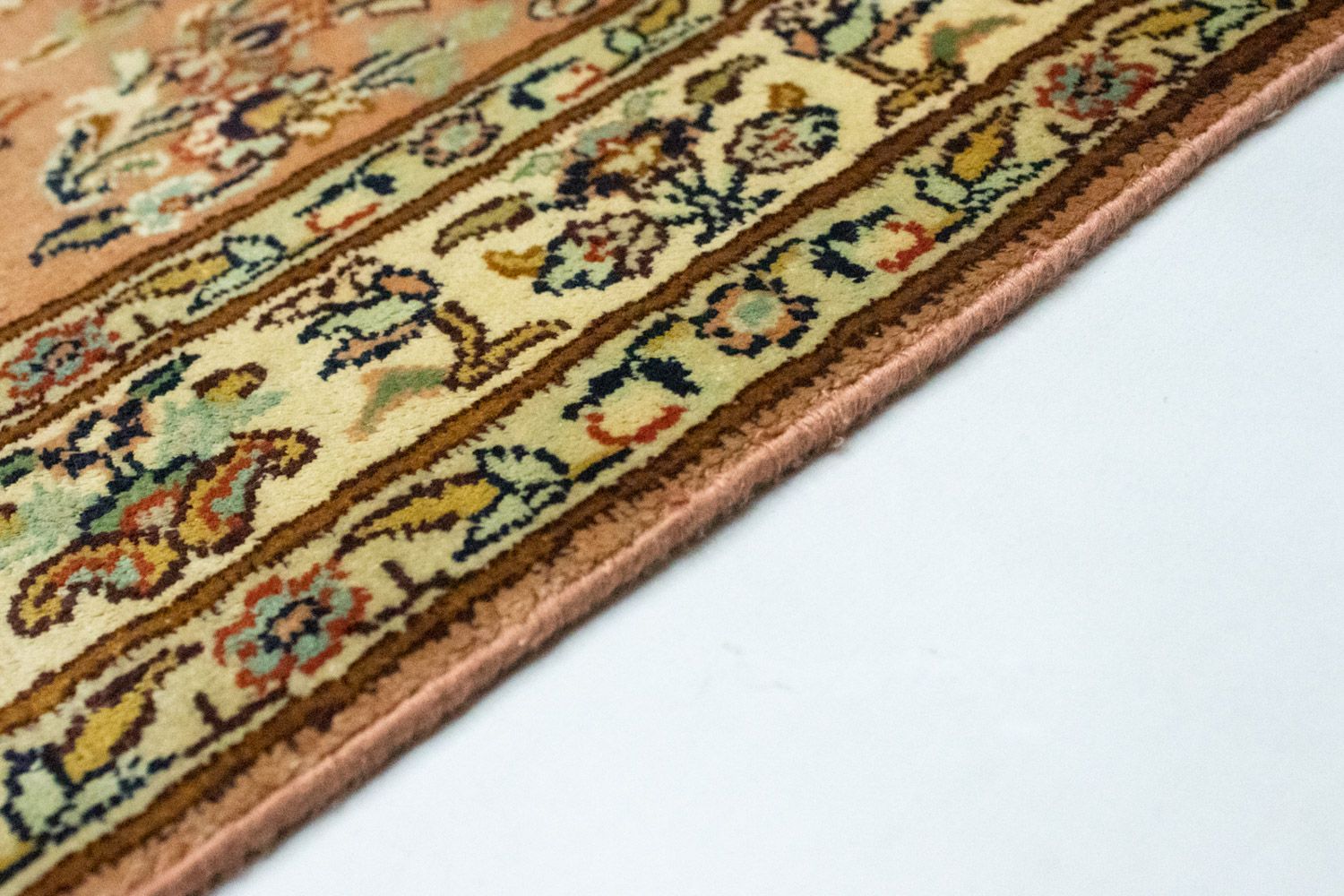 Silketæppe - Kashmir Silk - 95 x 61 cm - rust
