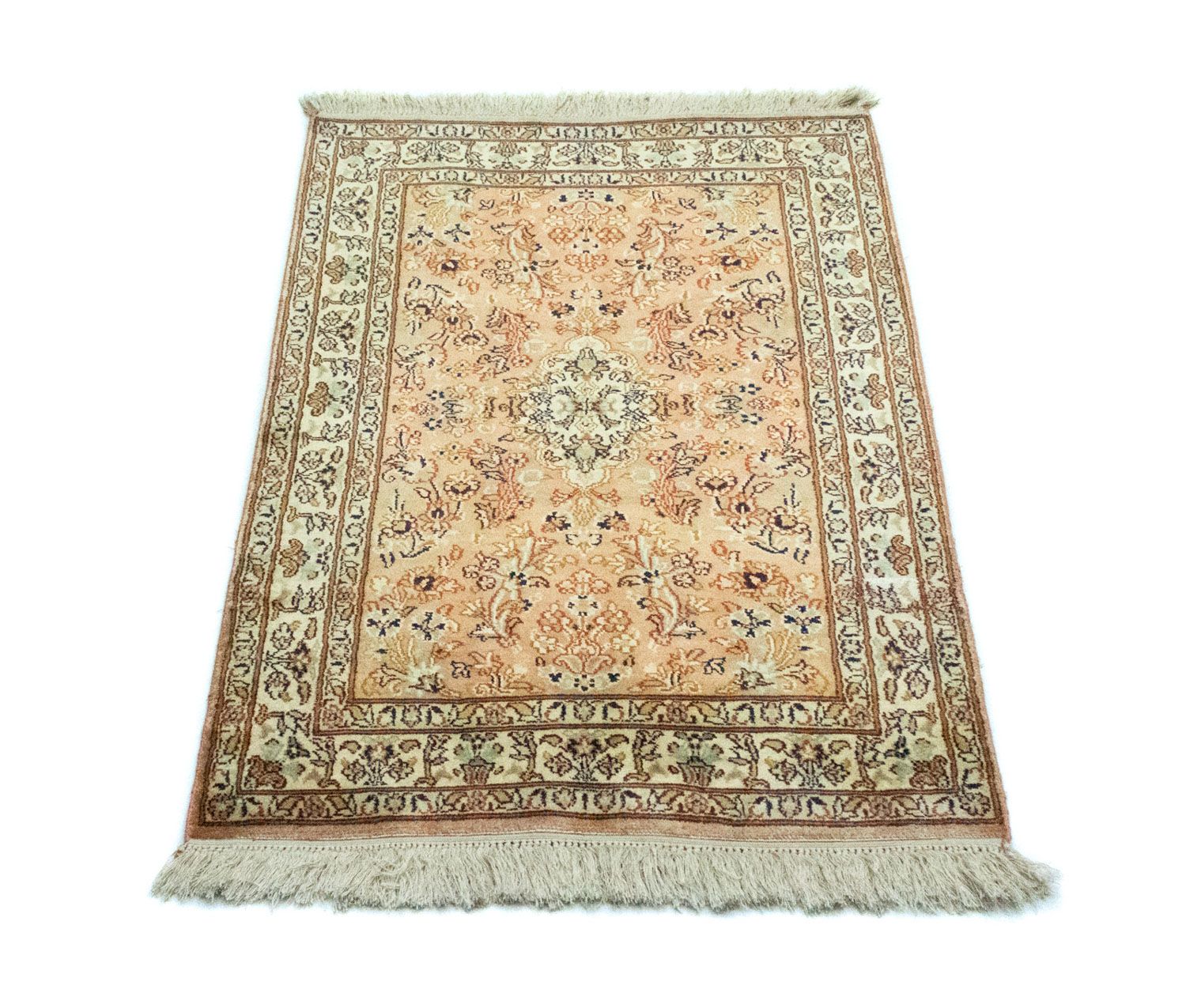 Silketæppe - Kashmir Silk - 95 x 61 cm - rust