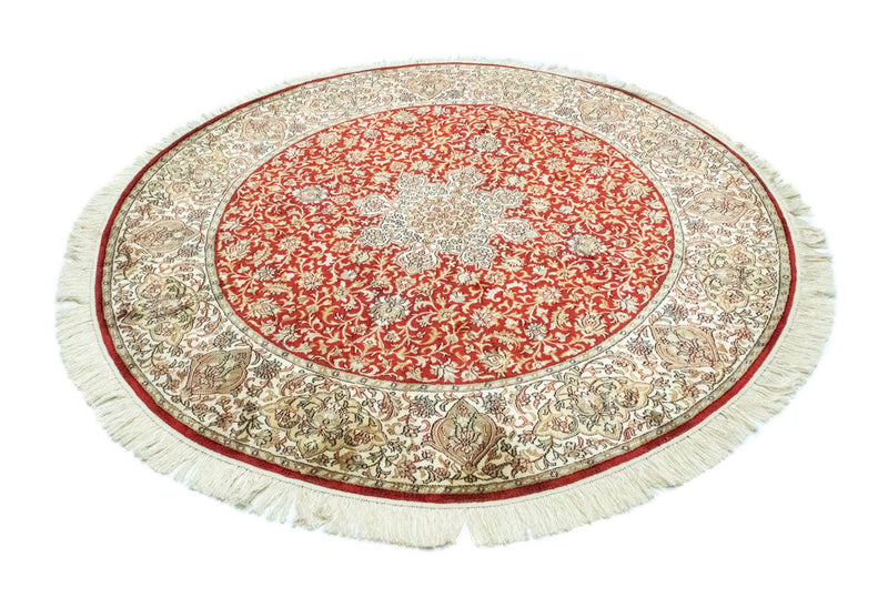 Silketæppe - Kashmir Silk firkantet  - 158 x 150 cm - rød