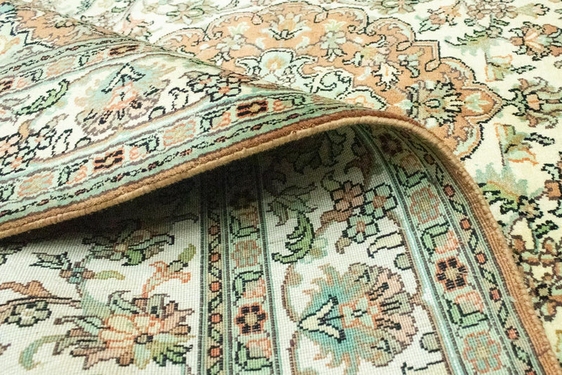 Silketæppe - Kashmir Silk - 183 x 129 cm - beige