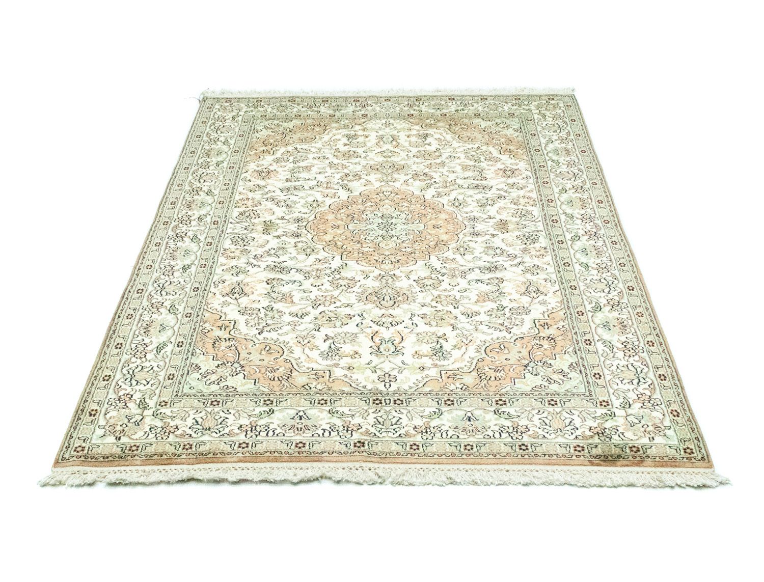 Silketæppe - Kashmir Silk - 183 x 129 cm - beige