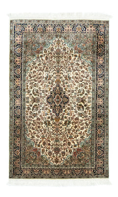 Silketæppe - Kashmir Silk - 150 x 95 cm - beige