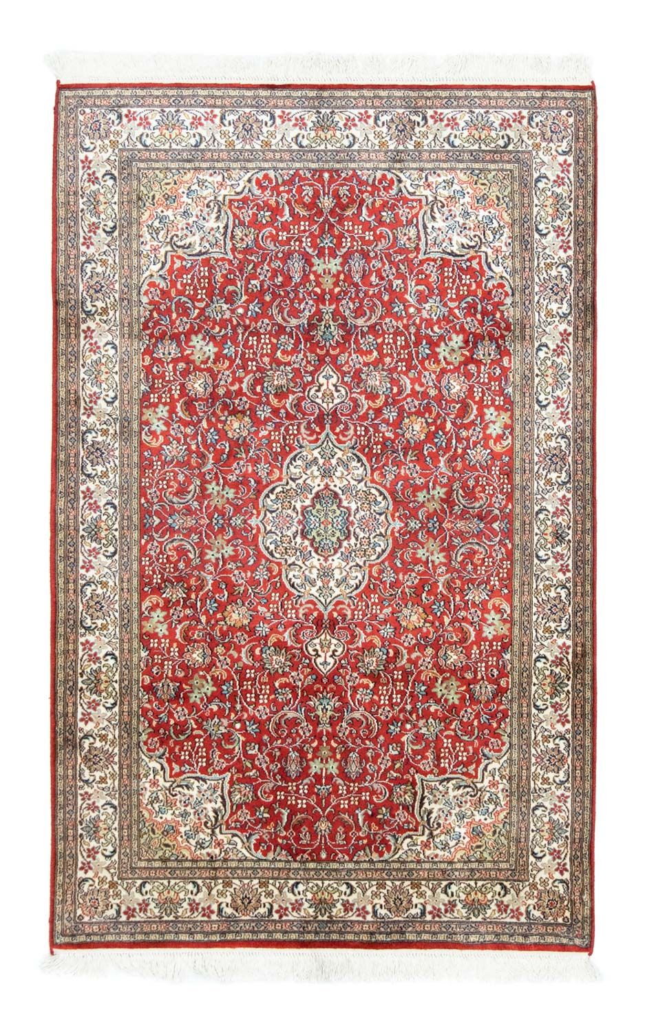 Silketæppe - Kashmir Silk - 159 x 100 cm - rød