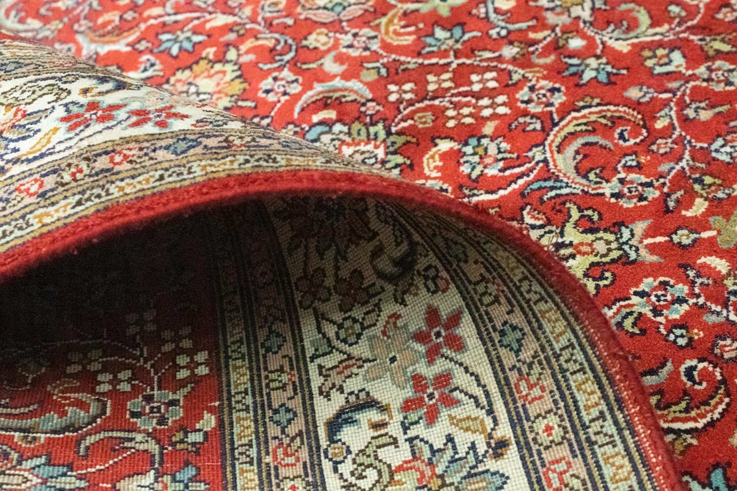 Silketæppe - Kashmir Silk - 159 x 100 cm - rød