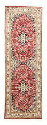 Løber Silketæppe - Kashmir Silk - 237 x 80 cm - rød