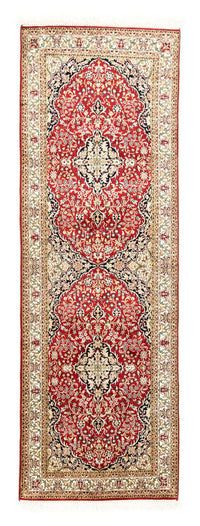 Løber Silketæppe - Kashmir Silk - 237 x 80 cm - rød