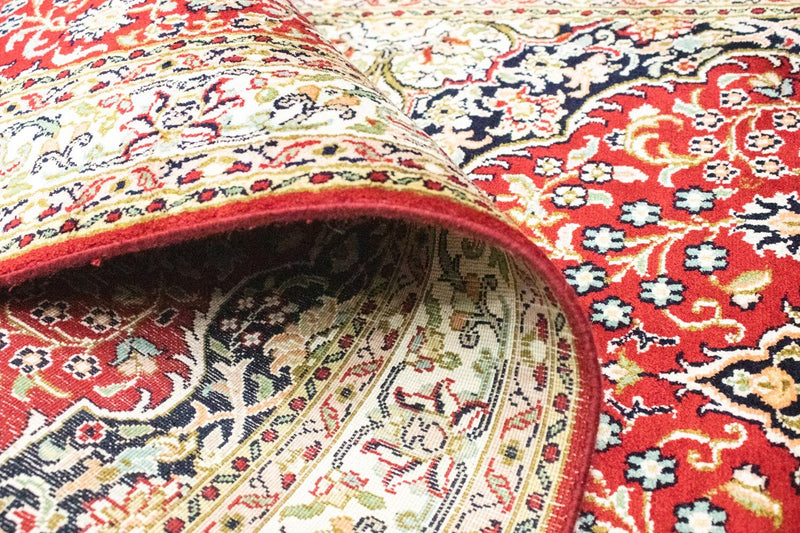 Løber Silketæppe - Kashmir Silk - 237 x 80 cm - rød