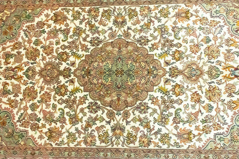Silketæppe - Kashmir Silk - 159 x 94 cm - beige