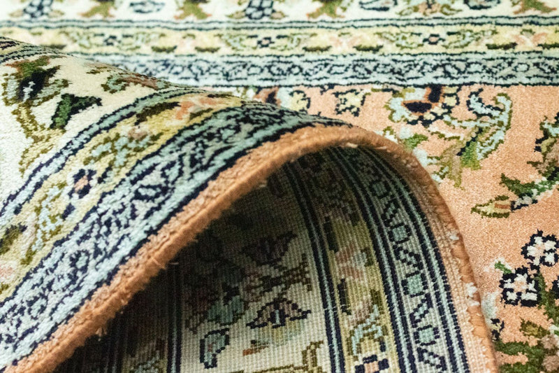 Silketæppe - Kashmir Silk - 93 x 64 cm - laks