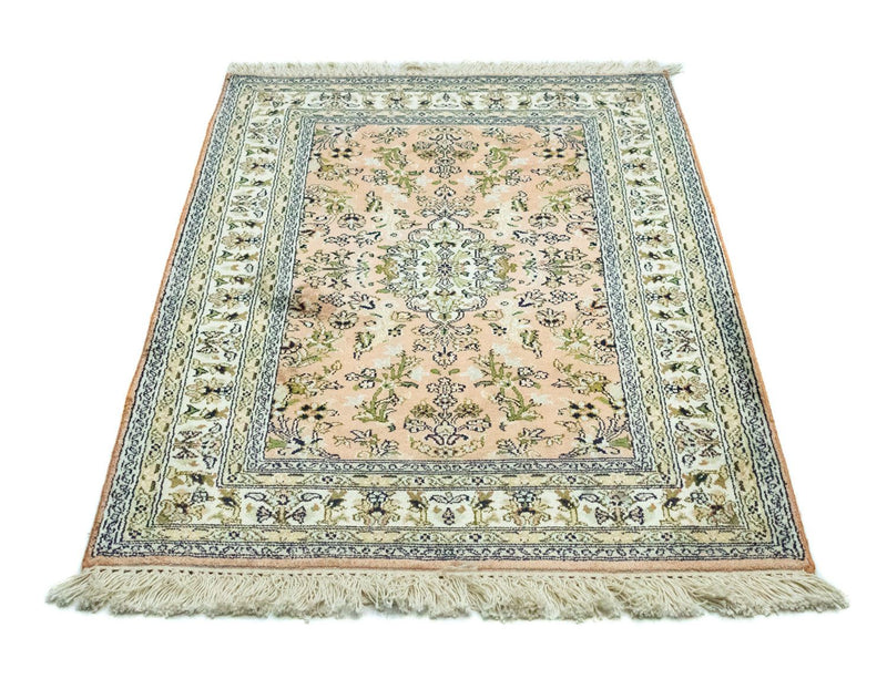 Silketæppe - Kashmir Silk - 93 x 64 cm - laks