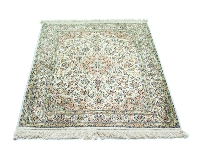 Silketæppe - Kashmir Silk - 90 x 66 cm - beige