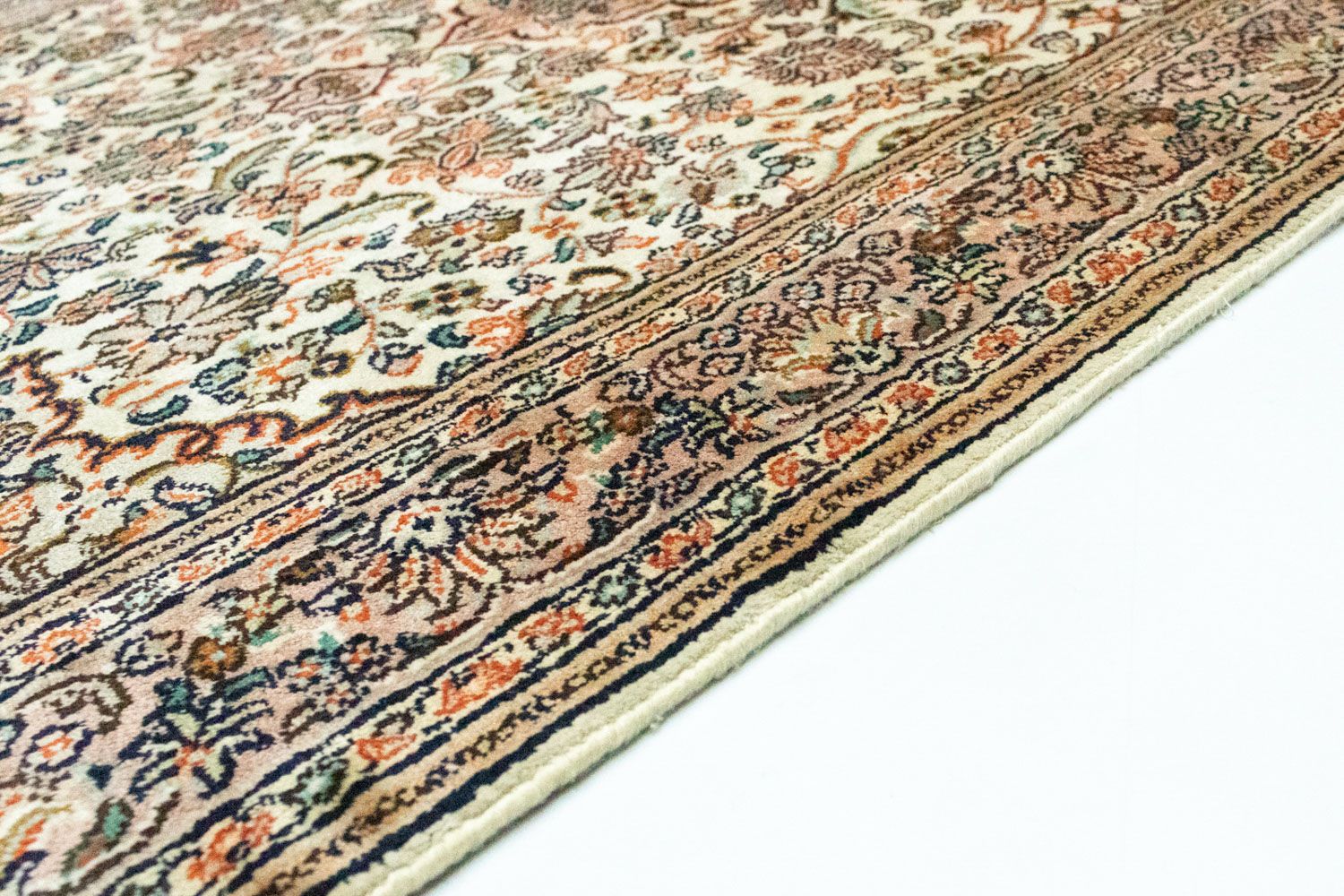 Silketæppe - Kashmir Silk - 124 x 78 cm - beige