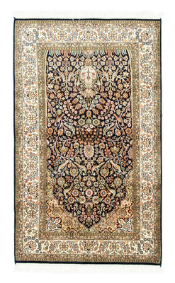 Silketæppe - Kashmir Silk - 156 x 95 cm - blå