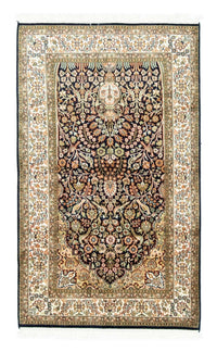 Silketæppe - Kashmir Silk - 156 x 95 cm - blå
