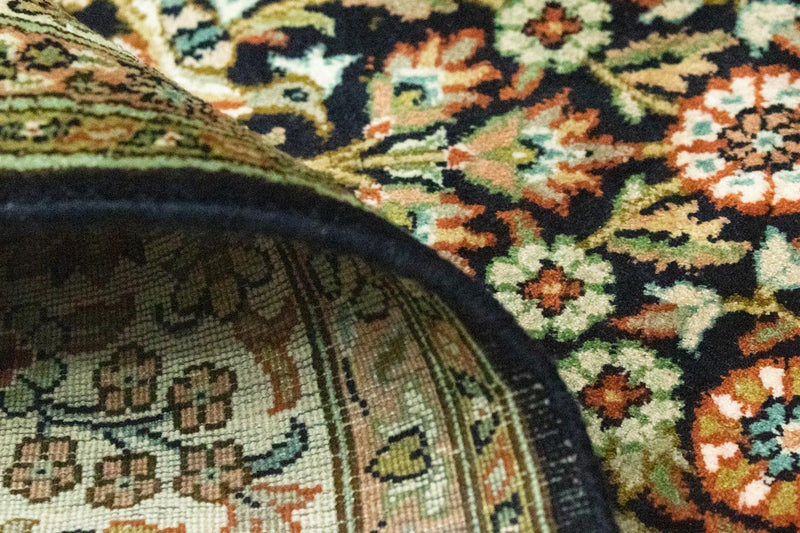 Silketæppe - Kashmir Silk - 156 x 95 cm - blå