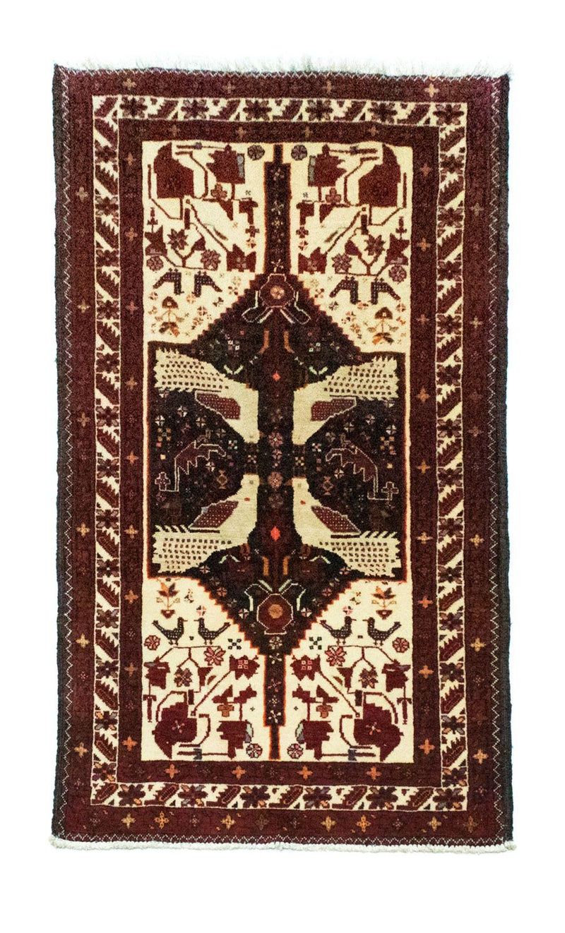 Løber Baluch-tæppe - 183 x 95 cm - beige