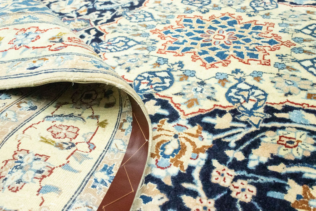 Persisk tæppe - Nain - Royal - 227 x 138 cm - mørkeblå