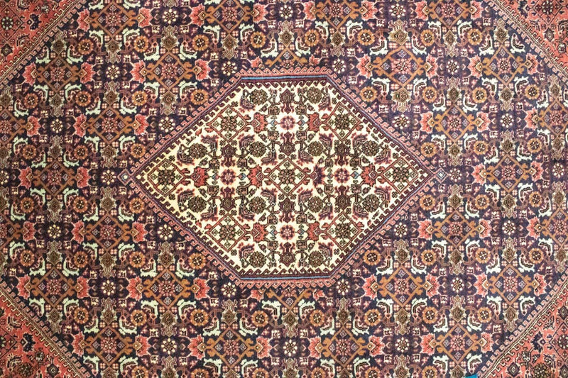 Persisk tæppe - Bijar - 314 x 208 cm - blå