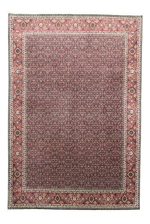 Persisk tæppe - Bijar - 296 x 202 cm - mørkeblå