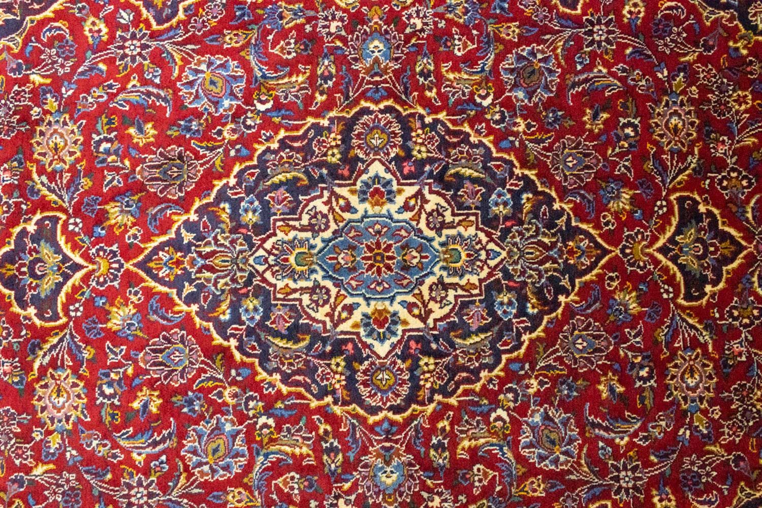 Persisk tæppe - Keshan - 222 x 138 cm - rød
