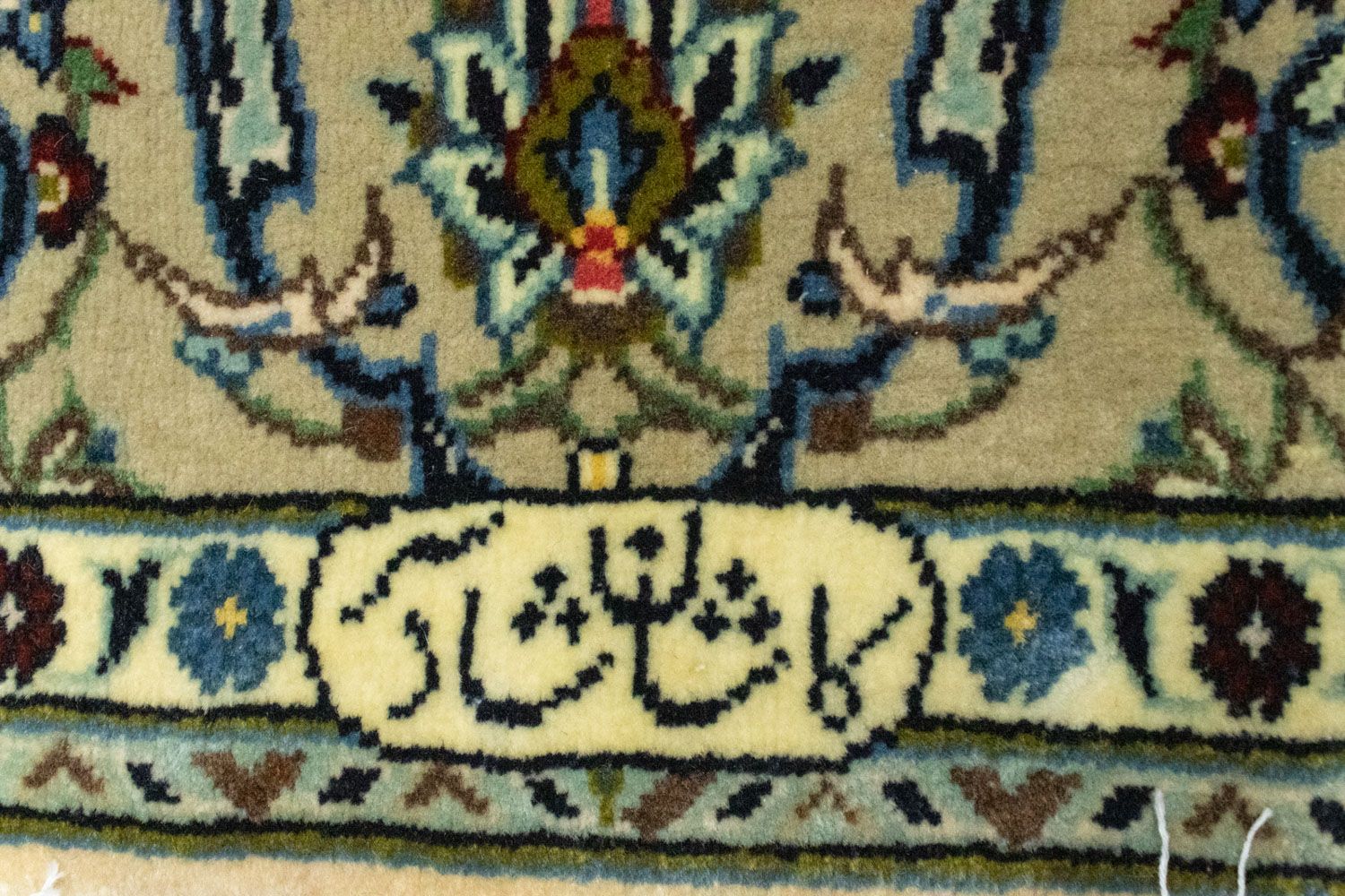 Persisk tæppe - Keshan - 185 x 120 cm - beige