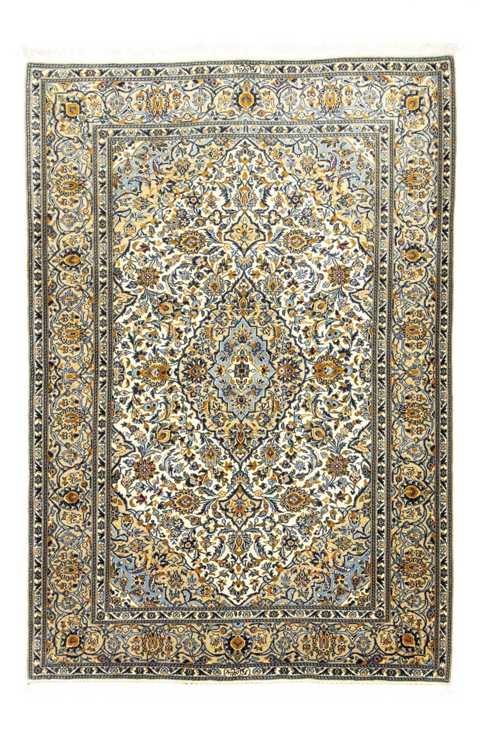 Persisk tæppe - Keshan - 210 x 143 cm - beige
