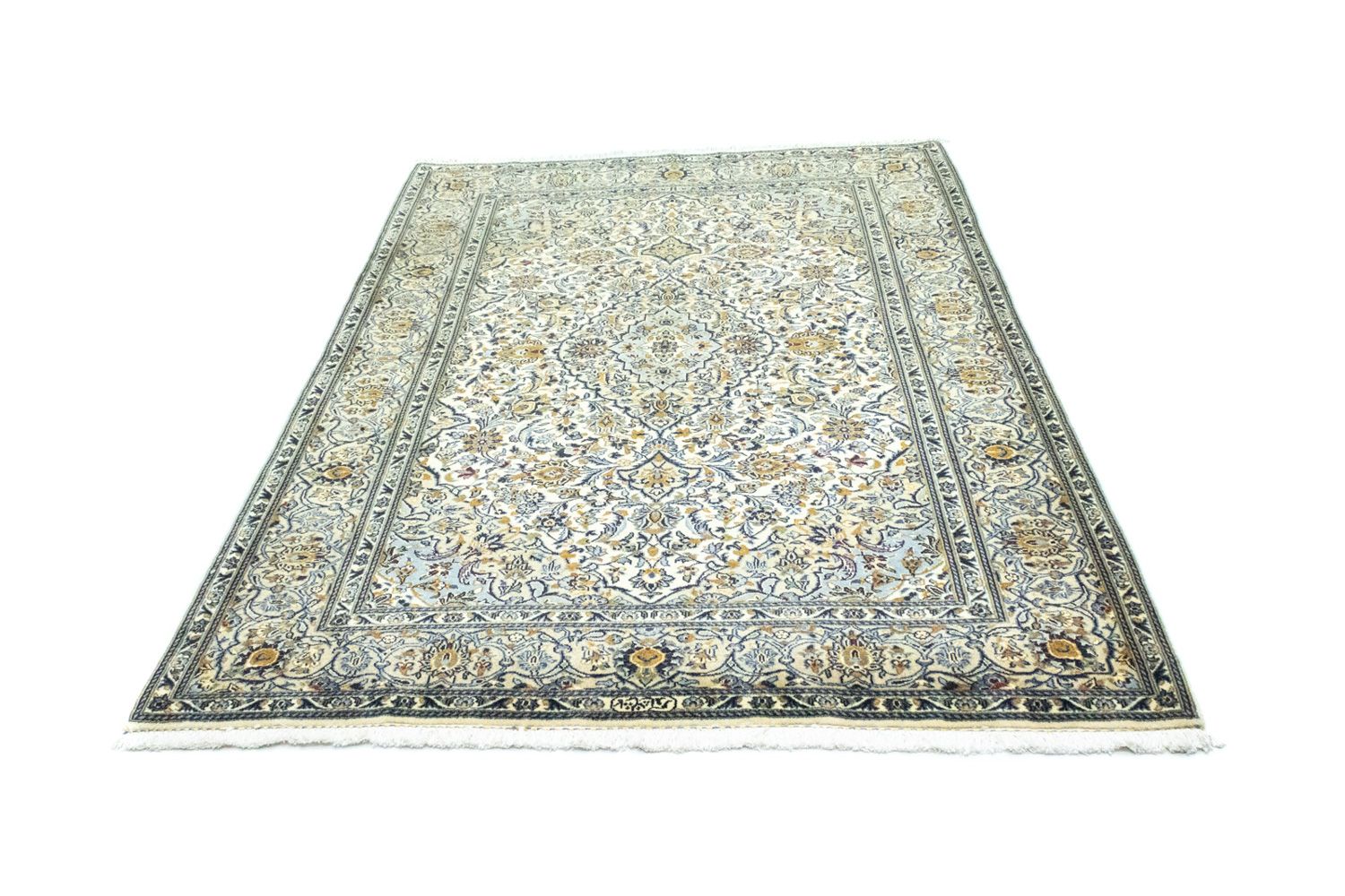 Persisk tæppe - Keshan - 210 x 143 cm - beige
