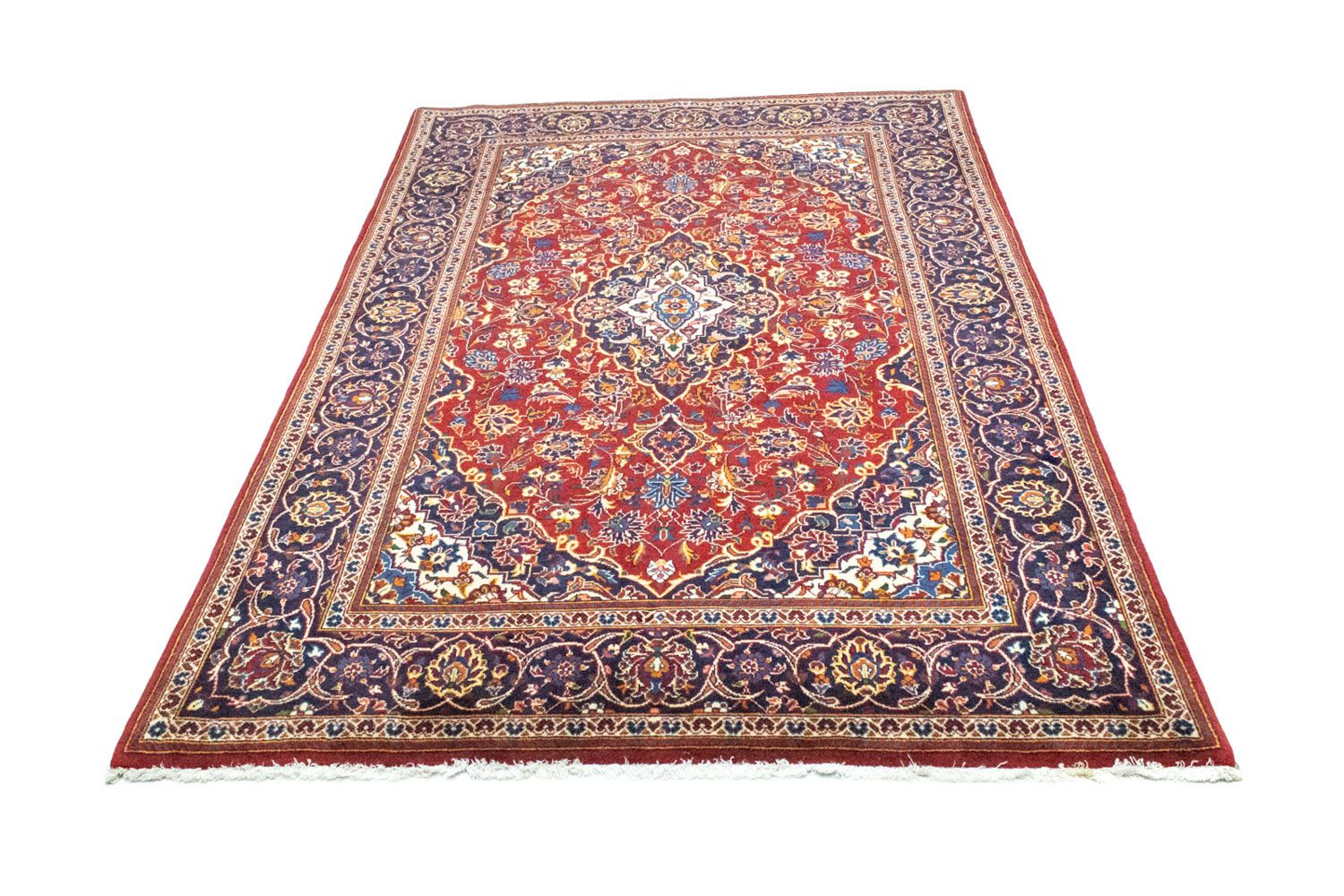 Persisk tæppe - Keshan - 210 x 135 cm - rød