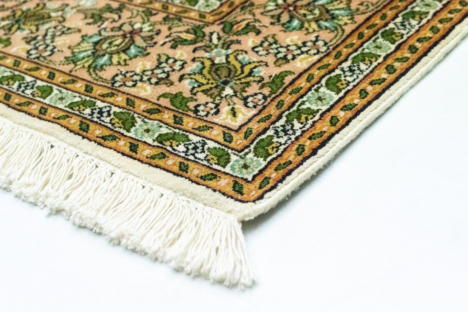 Silketæppe - Kashmir Silk - 183 x 125 cm - beige